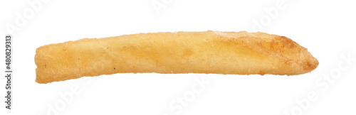 Foto Single french fried potato isolated over white background
