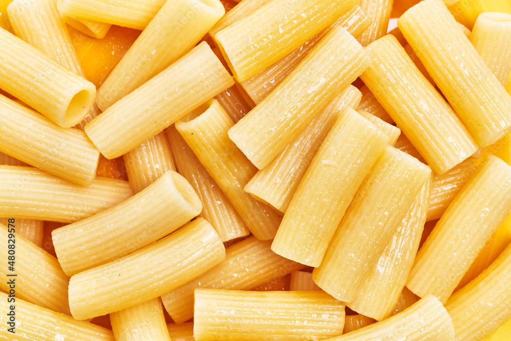 Delicious italian rigatoni pasta texture Delicious italian rigatoni pasta texture