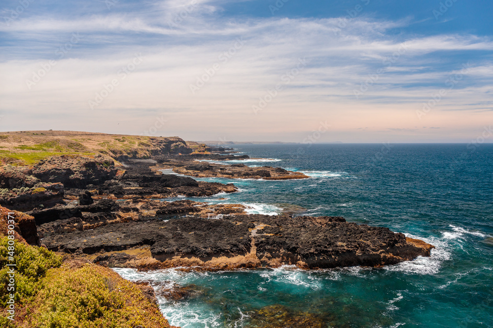 view of the coast of Phillip Island, Victoria, Australia.