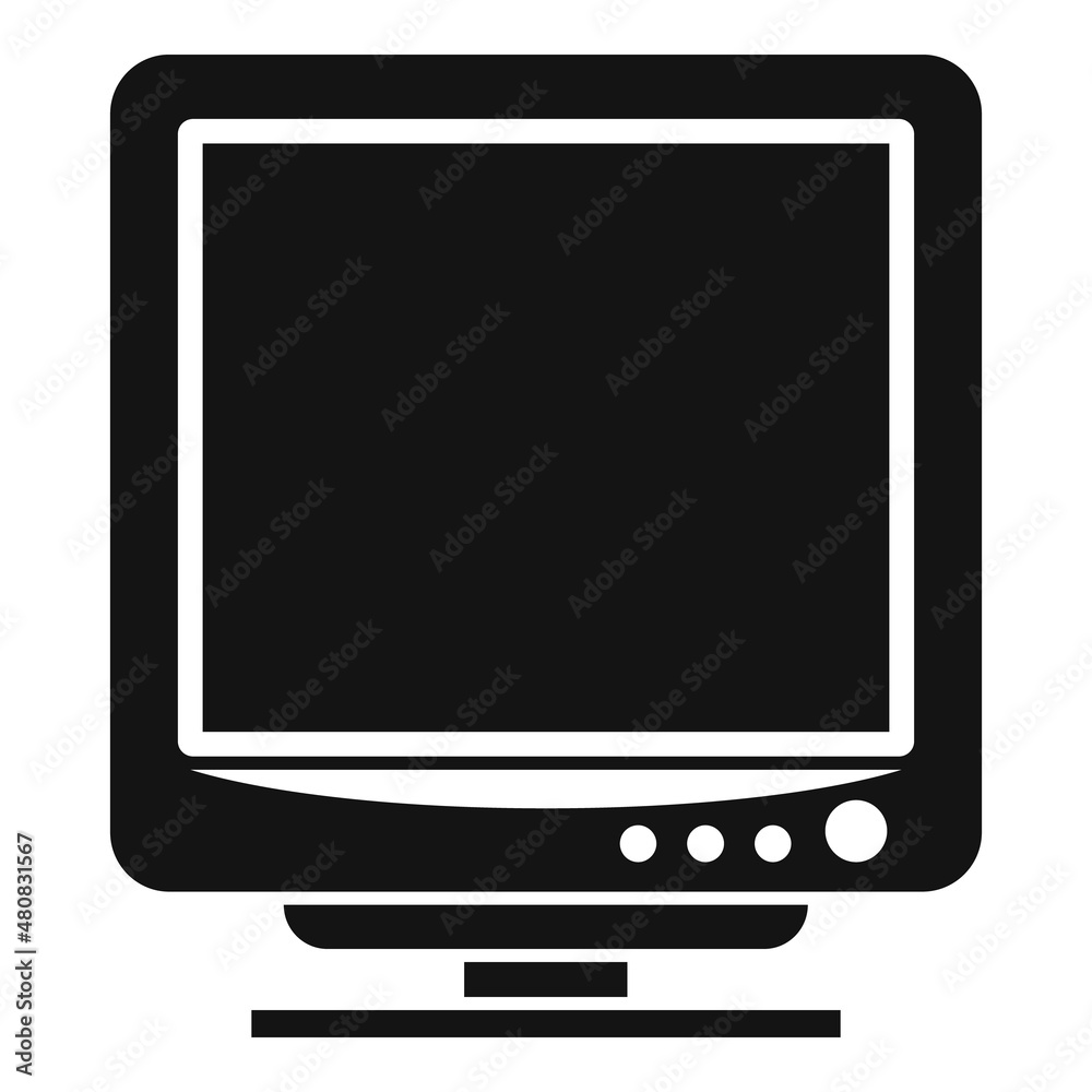 Blank display icon simple vector. Computer pc Blank display icon simple vector. Computer pc