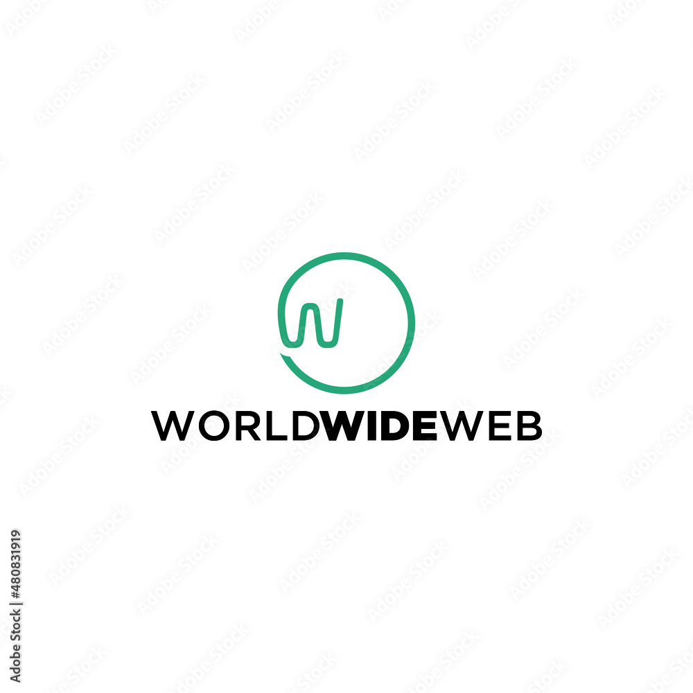 W letter logo design with modern concept for app