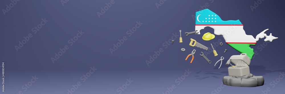 3d rendering of work tools and porters in Uzbekistan for cover website 3d rendering of work tools and porters in Uzbekistan for cover website