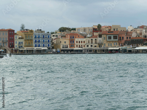 Shops  restaurants and taverns line  the Old Venetian harbor
