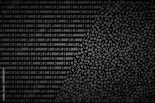 Ordered binary code is turned into chaotic heap of 1 and 0 digits