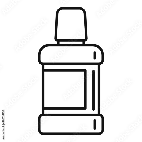 Oral mouthwash icon outline vector. Wash bottle
