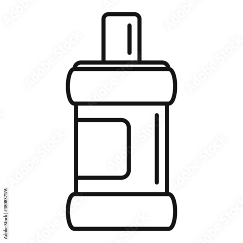 Mint mouthwash icon outline vector. Dental wash