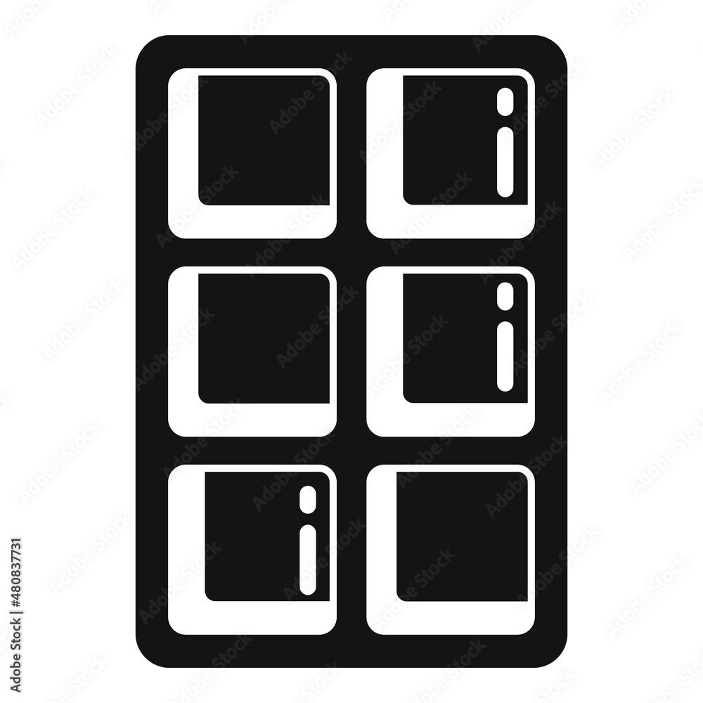 Box ice cube tray icon simple vector. Water container Box ice cube tray icon simple vector. Water container