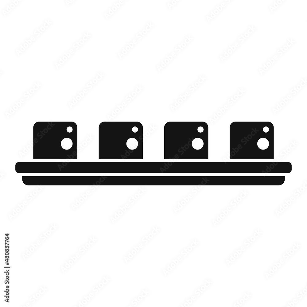 Freezer ice cube tray icon simple vector. Water container Freezer ice cube tray icon simple vector. Water container