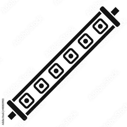 Led strip chip icon simple vector. Diode light