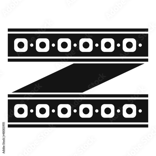 Smd led strip icon simple vector. Diode light