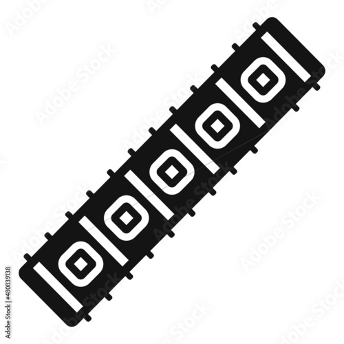 Electric led strip icon simple vector. Light diode