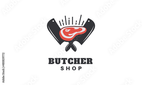Butcher Shop Logo Design concept for Butcher shop or meat shop