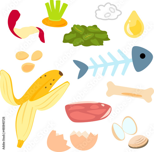 生ごみのイラストセット