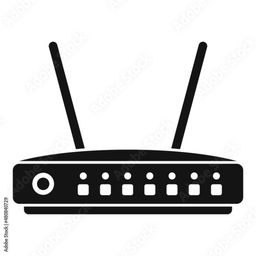 Internet modem icon simple vector. Wifi equipment