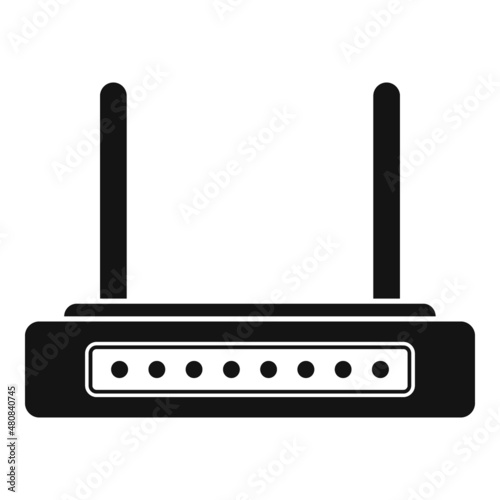 Broadband modem icon simple vector. Internet router