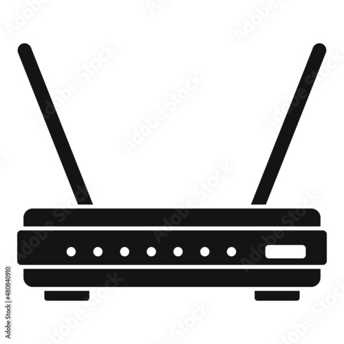 Antenna modem icon simple vector. Wifi internet