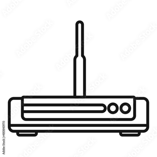 Broadband modem icon outline vector. Internet router