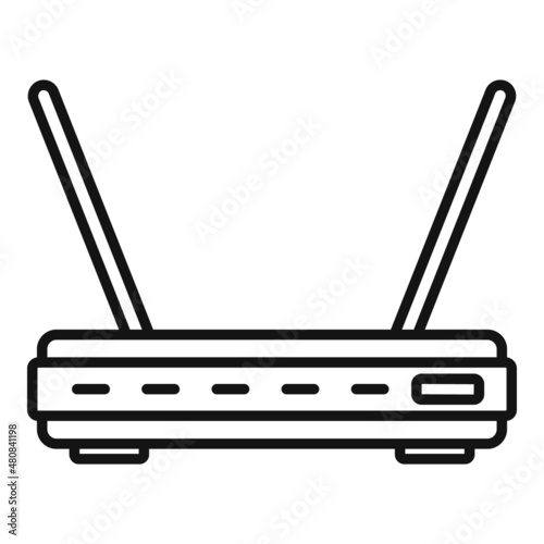 Antenna modem icon outline vector. Wifi internet