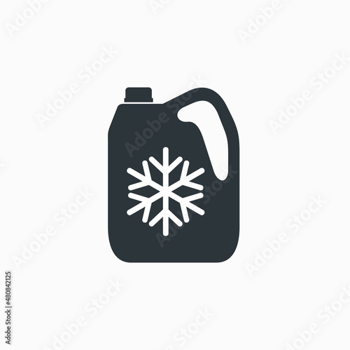 illustration of coolant bottle, auto part, vector art.