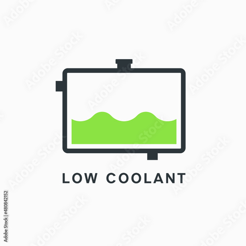 illustration of coolant level, vector art.