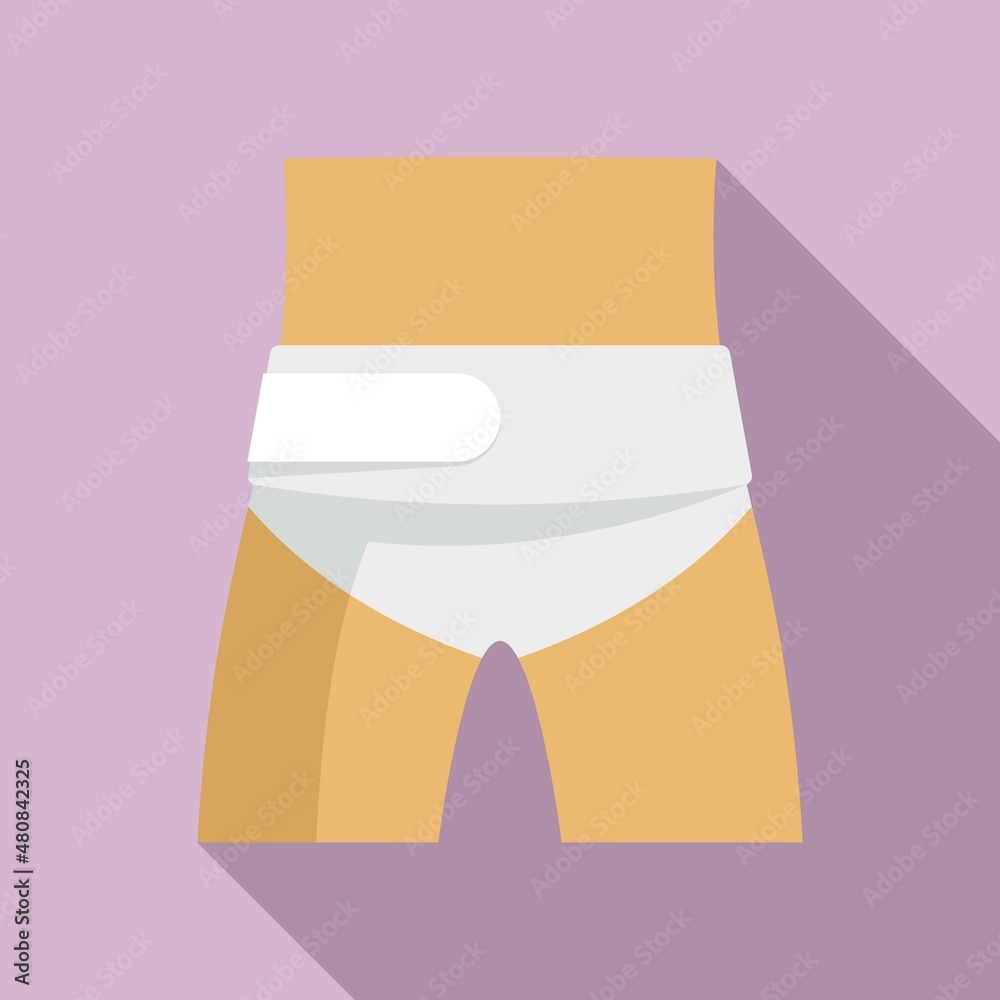 Fototapeta premium Low body bandage icon flat vector. Hand accident