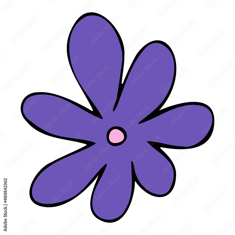 Cute doodle flower vector illustration Cute doodle flower vector illustration