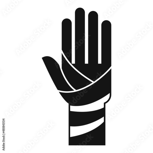 Hand injury icon simple vector. Arm fracture
