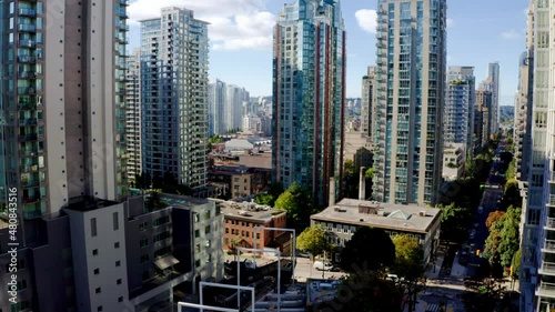 Aerial View Of Condominiums And Apartments At Yaletown In Vancouver, Canada. photo