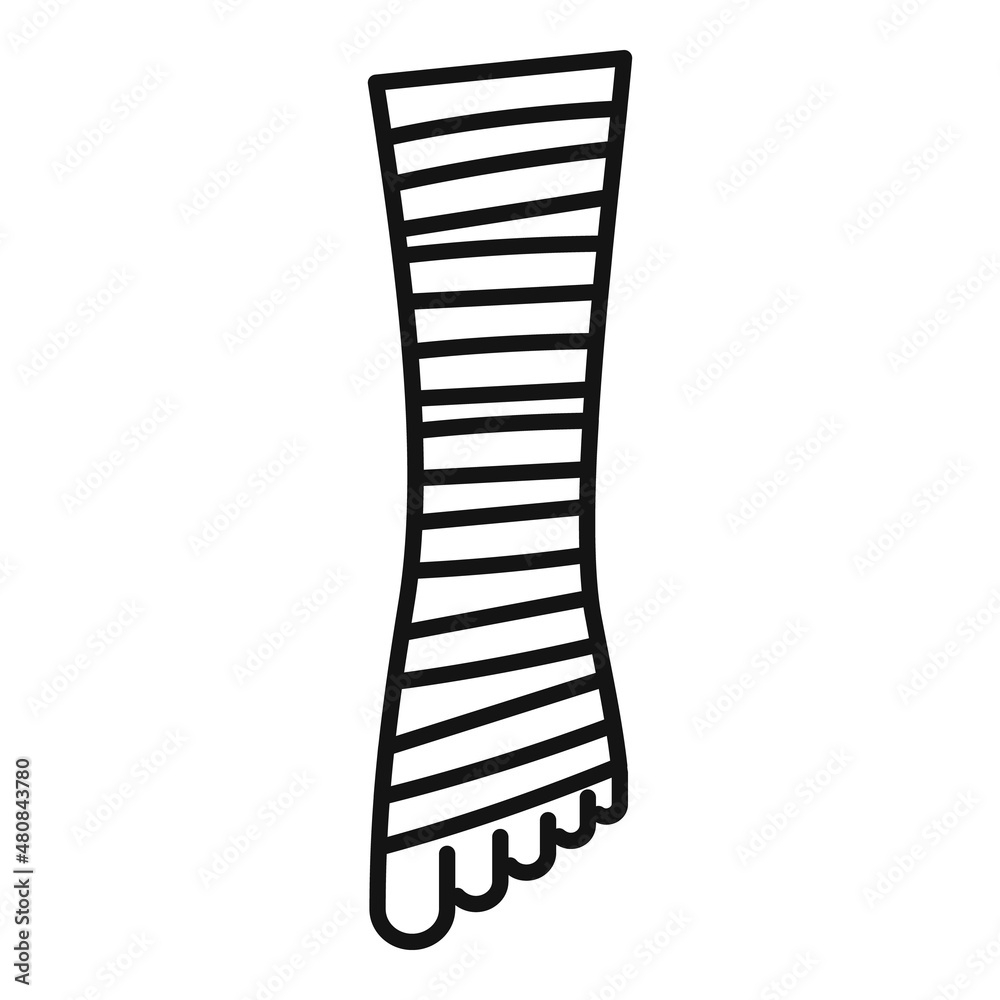 Foot bandage icon outline vector. Accident injury Foot bandage icon outline vector. Accident injury