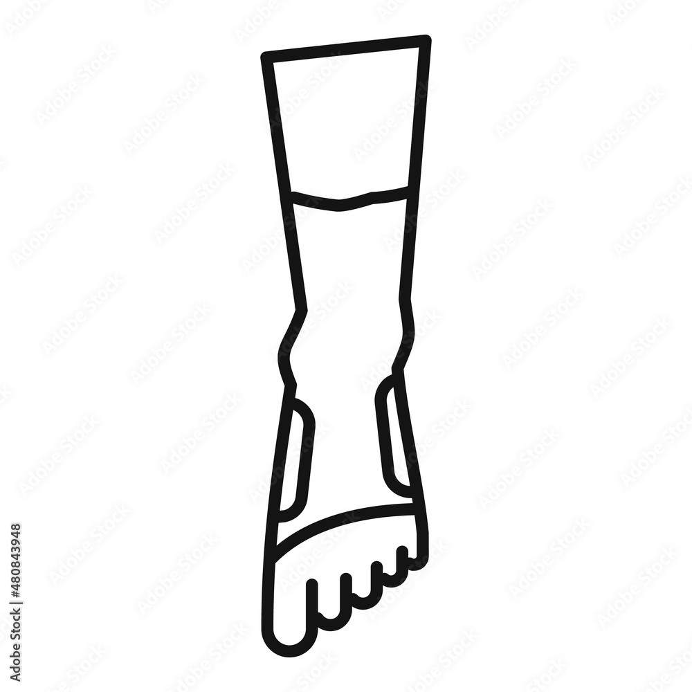 Leg bandage icon outline vector. Accident hurt Leg bandage icon outline vector. Accident hurt