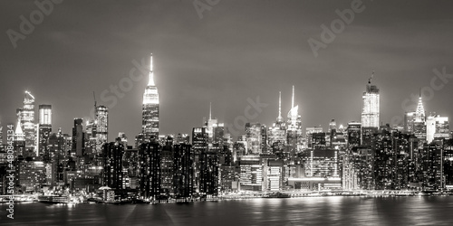 New York City evening skyline. 