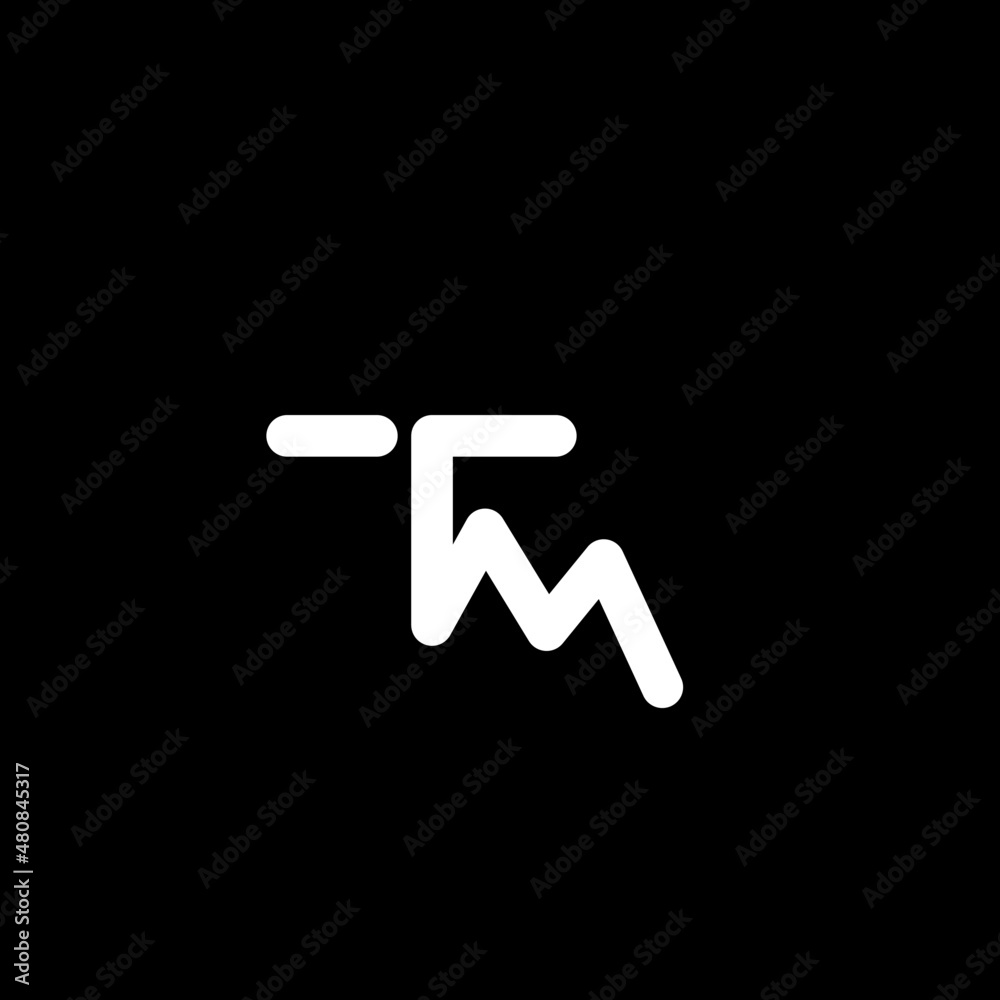 Monogram Tm clever simple logo