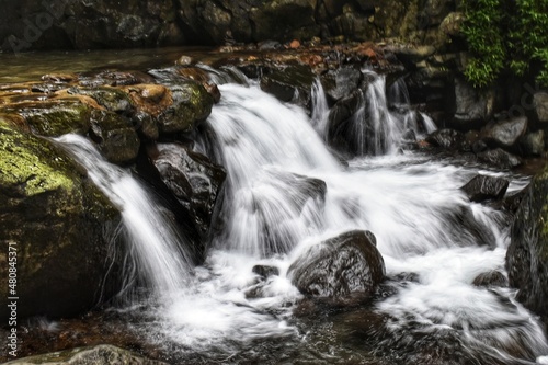 waterfall in the mountains