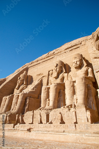 The Great Temple of Ramses II at Abu Simbel, located in Nubia, southern Egypt