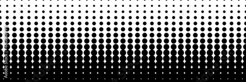 Fototapeta Naklejka Na Ścianę i Meble -  Vector halftone dots background, fading dot effect, banner