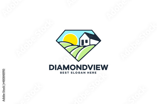 Diamond Land View Logo Business