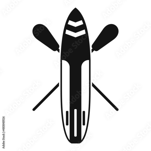 Sup paddle icon simple vector. Surf stand up