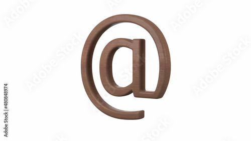 Wallpaper Mural @ (at) Verdana Holz (Nussbaum) freigestellt auf weissem Hintergrund Torontodigital.ca