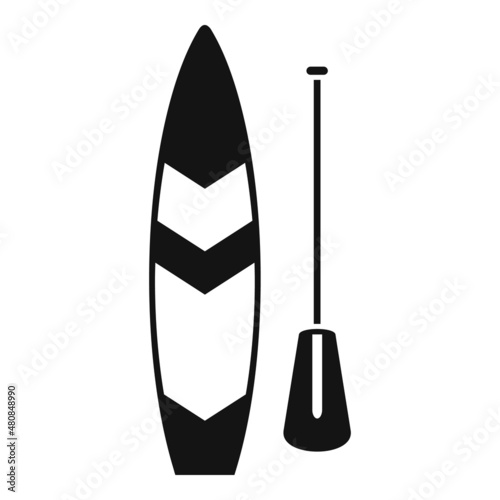 Sup stand up icon simple vector. Board surf