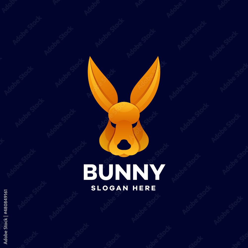 Fototapeta premium Bunny Head Gradient Logo