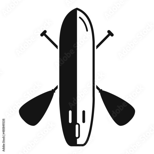 River sup board icon simple vector. Surf stand up