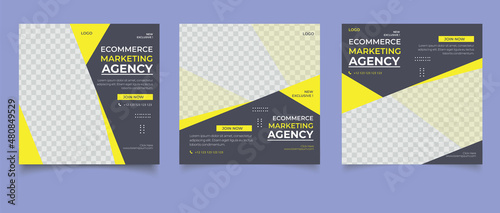 Digital marketing social media and instagram post template