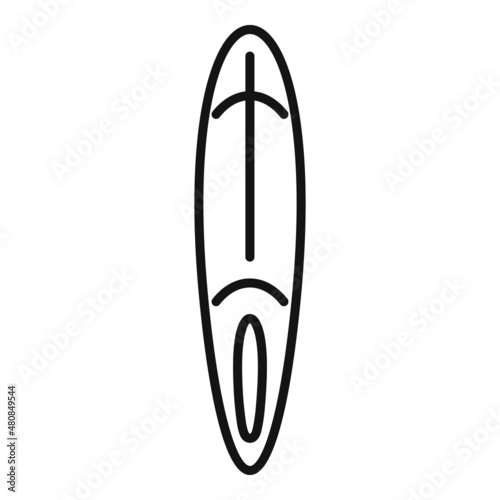 Water sup surf icon outline vector. Paddle board
