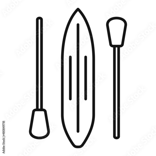 Beach sup surf icon outline vector. Board stand