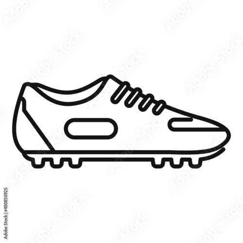 Football shoe icon outline vector. Sport pair