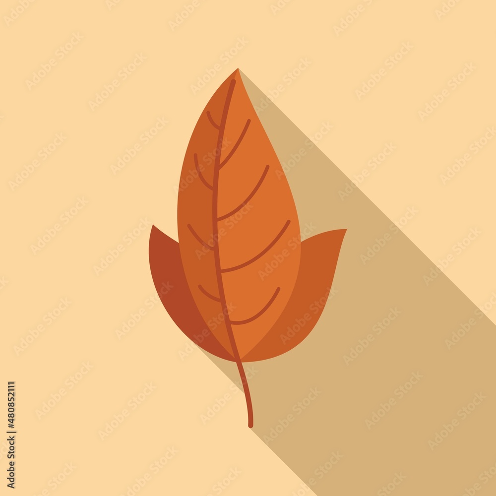 Brown leaf icon flat vector. Autumn fall Brown leaf icon flat vector. Autumn fall