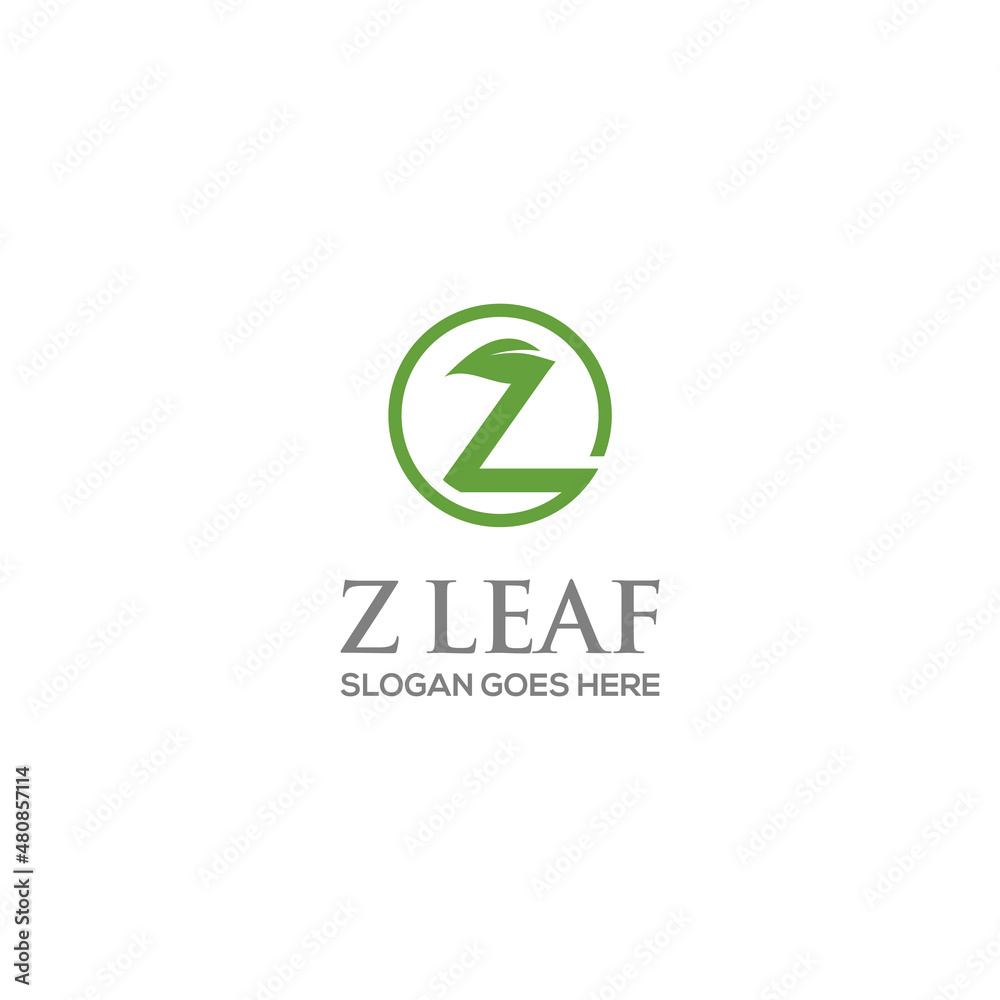 Leaf Z Initial green natural logo design vector, alphabet letter design leaves icon Leaf Z Initial green natural logo design vector, alphabet letter design leaves icon