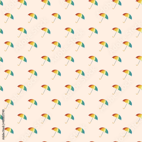 Umbrella love rainy colorfull vector illustration wallpaper background seamless