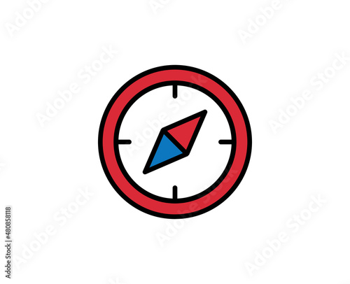 Compass line icon. Vector symbol in trendy flat style on white background. Travel sing for design. Free Download Compass line icon. Vector symbol in trendy flat style on white background. Travel sing for design. - GFXLoad