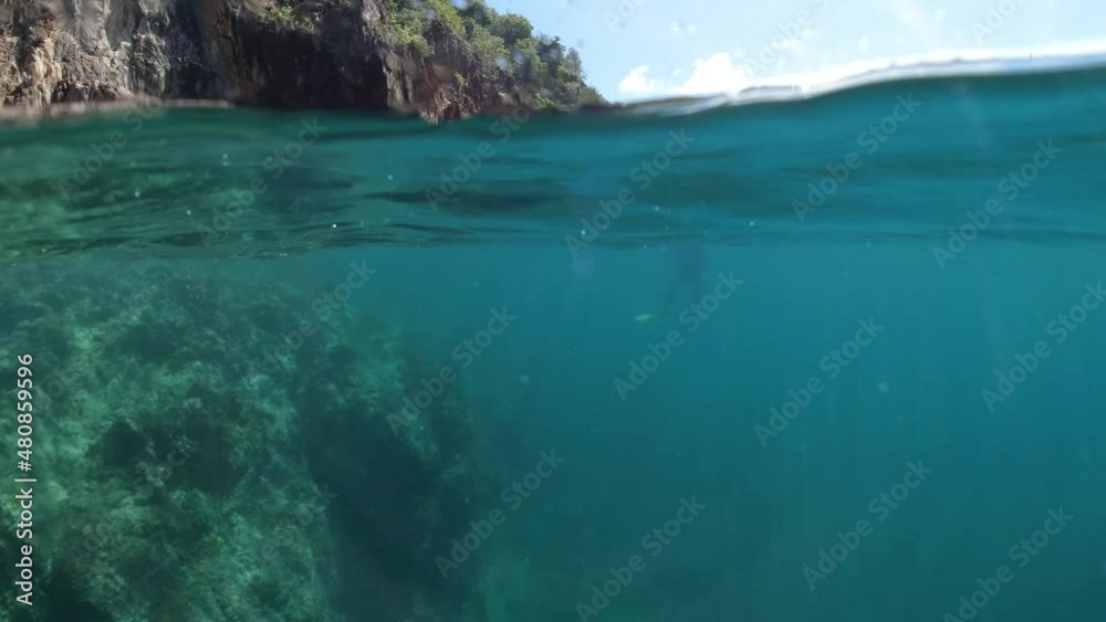 unique view of the stunning shoreline in the British Virgin Islands